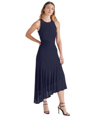 blue dress for baby girl Joseph Ribkoff Asymmetrical Blazer Dress – Details Direct main image 1