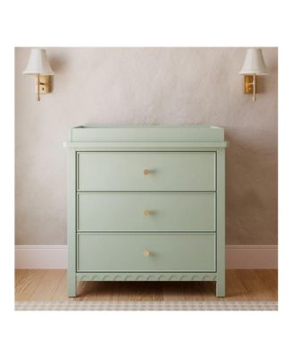 Sasha 3 Drawer Chest with Changing Topper - Sage