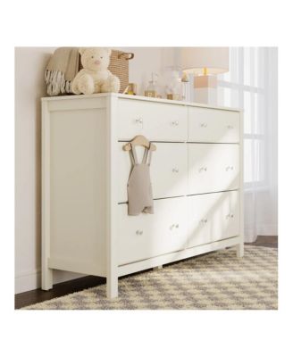 Horizon 6 Drawer Dresser - Frosted Oat