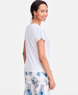 Women's Short-Sleeve Lurex-Knit Top