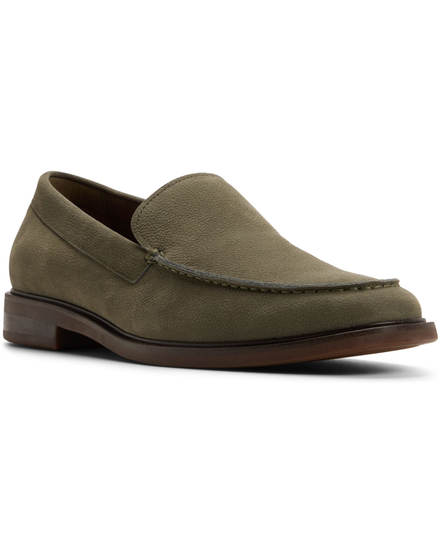 Мужские туфли ALDO Alfonso Slip-On Leather, цвет: Оливковый — фото 1