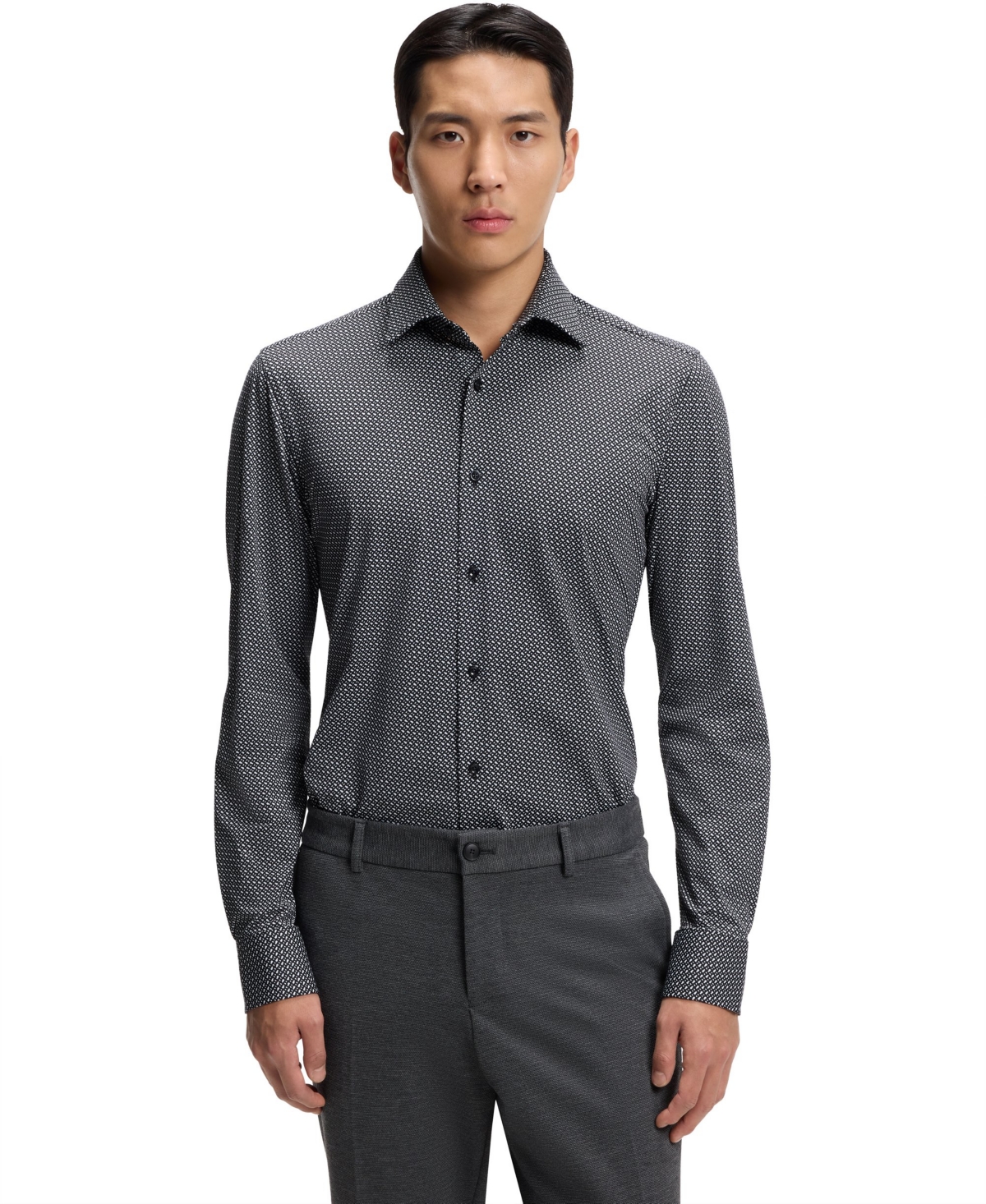 Boss by Hugo Men's Performance-Stretch Fabric Slim-Fit Dress Shirt