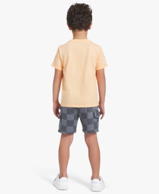 Boys' 4-7 Crewneck T-Shirt and Cargo Shorts, 2-Piece Set