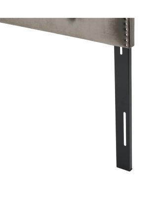 Streamdale Velvet Button Tufted Diamond Headboard with Nailheads