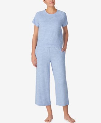 Women's Sleepwear Studded Logo Short-Sleeve Pajama Set, 2-Piece Set