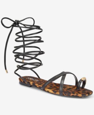 Women's Peyton Lace Up Flat Sandals - Extended Sizes Available