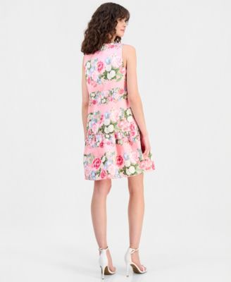 Women's Floral Print Sleeveless Shift Dress