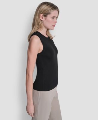 Women's Sleeveless Crewneck Sweater Top