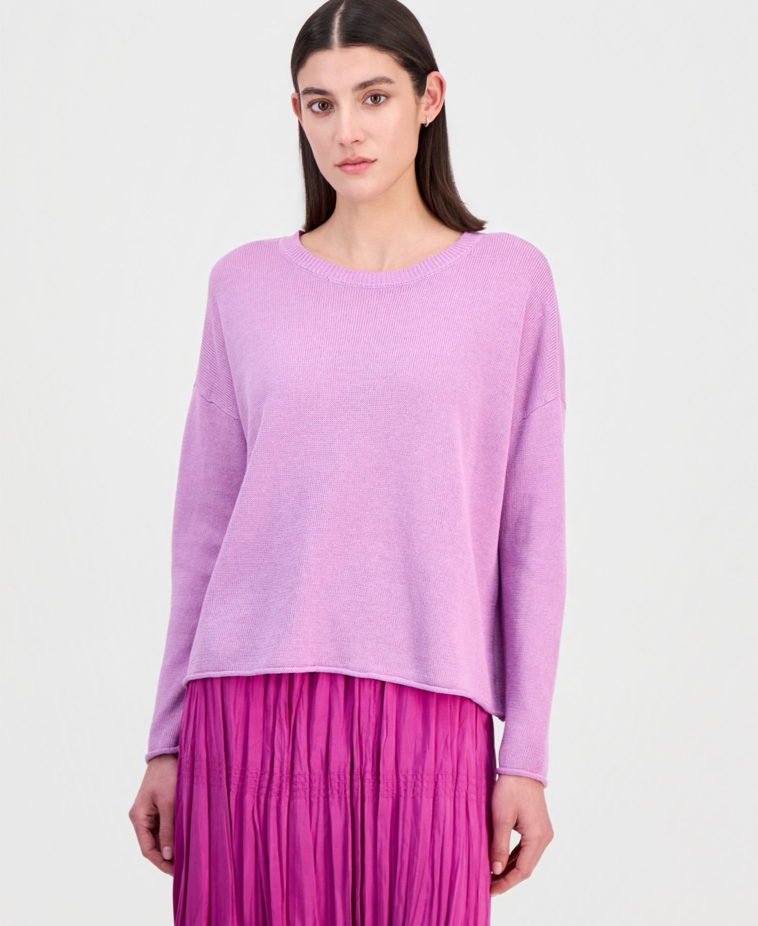 Women's Linen & Cotton Relaxed Sweater
