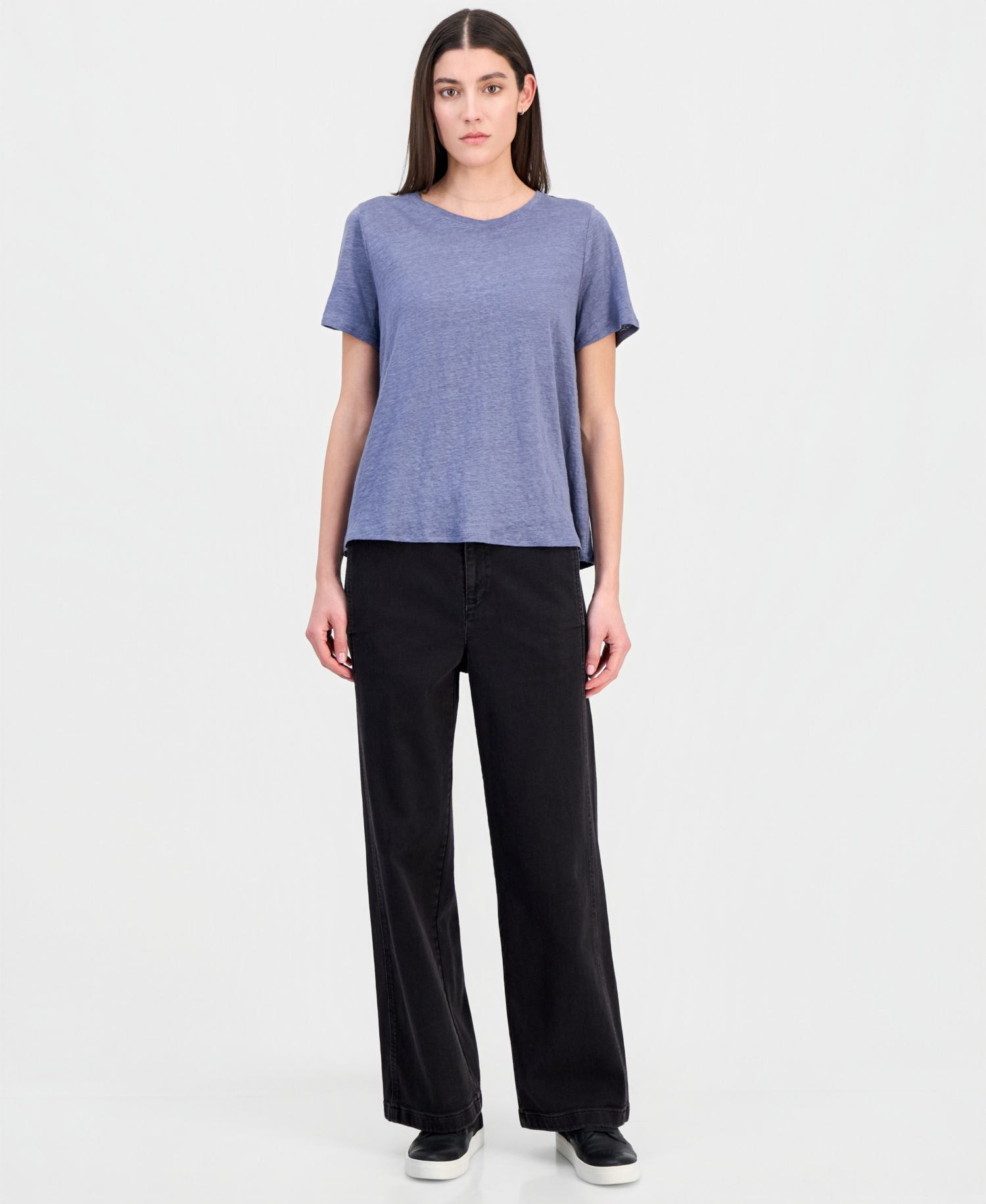 Women's Linen Jersey Crewneck T-Shirt