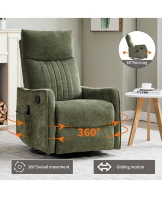 Streamdale Green Heat Massage Rocker Recliner Chair