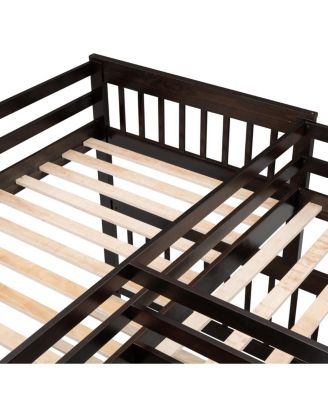 Twin L-Shaped Bunk Bed w/ Drawers, Desk & Wardrobe