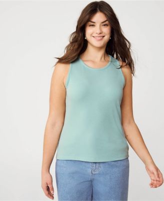 Women's Drapey Rib Fitted Tank Top