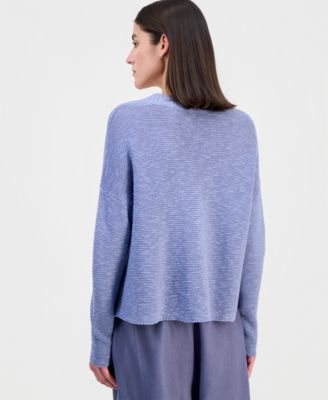 Women's Cotton & Linen V-Neck Sweater