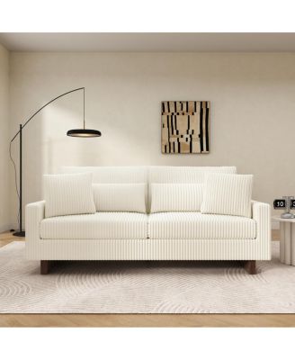Modern Loveseat Sofa with Four Pillows