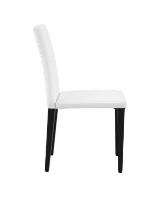  PU Dining Chair with Ergonomic Buckle Backrest