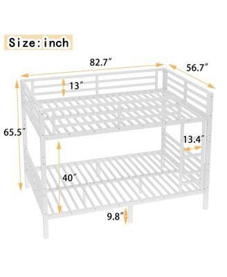 Metal Full XL over Full XL Bunk Bed