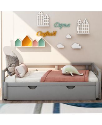 Extending Daybed with Trundle, Wooden Daybed with Trundle