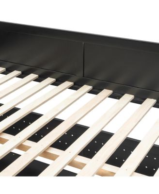 Full Size Wooden Gaming Loft Bed with Storage Stairs, Desk, Shelves & Pegboard