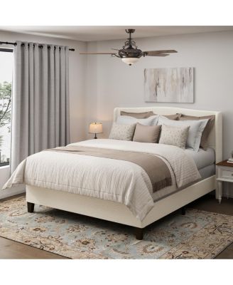 Streamdale King Size Teddy Velvet Upholstered Bed Frame with Headboard & Footboard (White