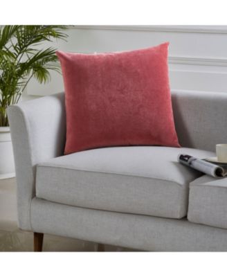 Aladdin Front and Back Solid Velvet Throw Pillow Covers, 22"x 22", Set of 2