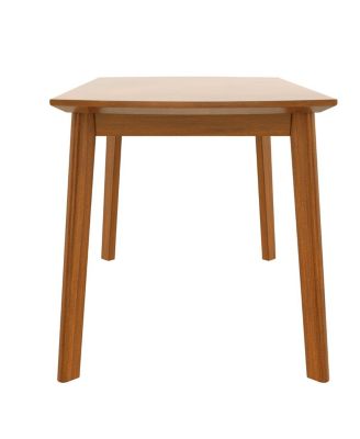 Mid Century Modern Solid Wood Dining Table for 4 - Minimalist Rectangular Design