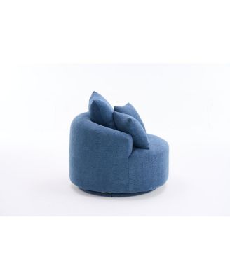 360° Swivel Accent Barrel Chair with 3 Removable Pillows