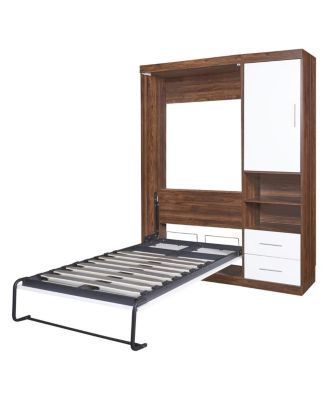 Twin Size Murphy Bed Wall Bed with Cabinet