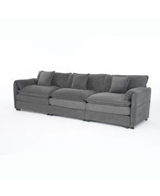 Oversized Deep Seat Sectional Sofa, Modern Chenille Cloud Couch