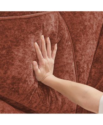 L-shaped Boneless Sofa, Soft Velvet, Tufted, 32D Sponge