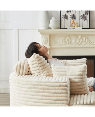 Corduroy Sponge Single Sofa,Modern Sleeper Chair