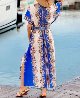 Women's Can t Reach Me Floral Maxi Beach Dress