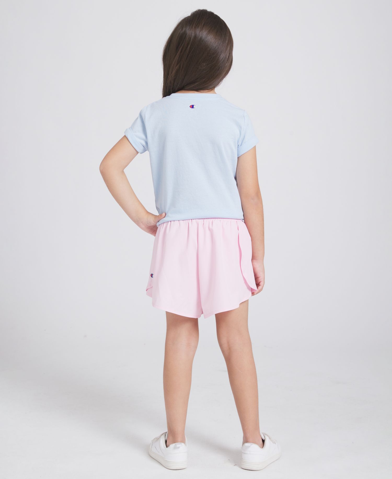 Girls' 4T-6X Tie-Front T-Shirt and Pleated Shorts, 2-Piece Set