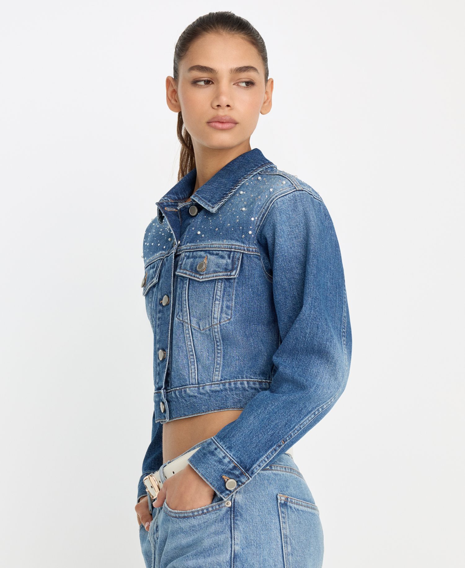 Women's Essential Crop Denim Jacket