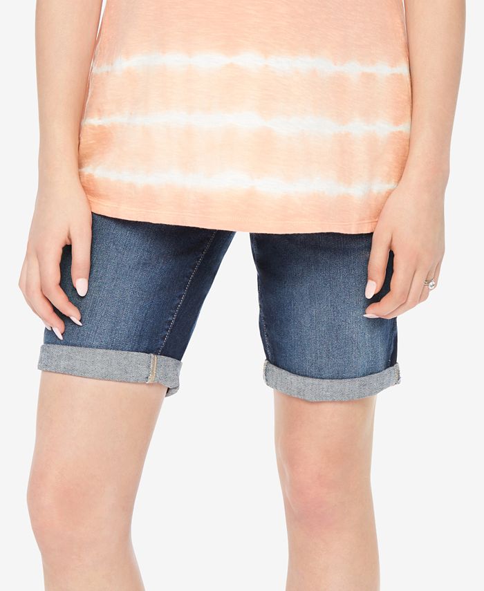 Motherhood Maternity Cuffed Denim Shorts Macy's