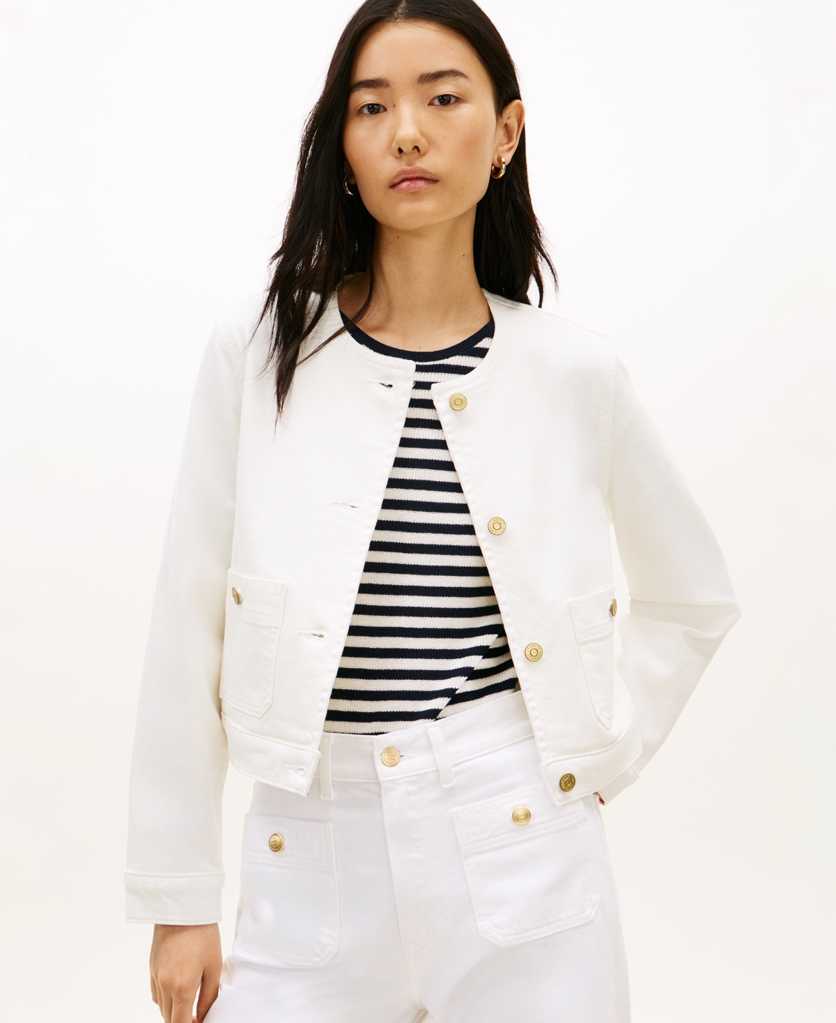 Tommy Hilfiger Women's Denim Button-Front Jacket