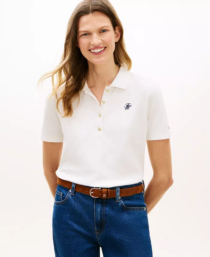 Women's Script Logo Polo T-Shirt - thumbnail 8