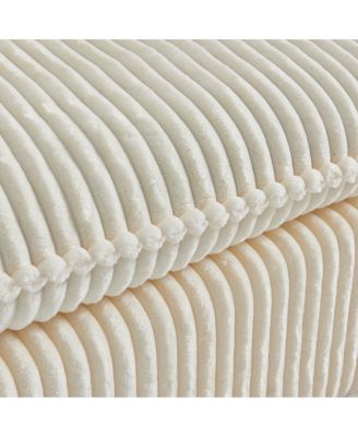 Convertible Corduroy Sofa Chair with Ottoman for Small Spaces