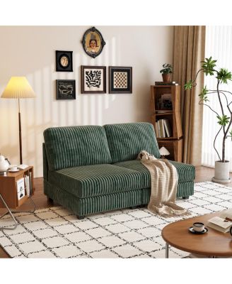 Double-seater Sofa, Comfortable Corduroy Fabric