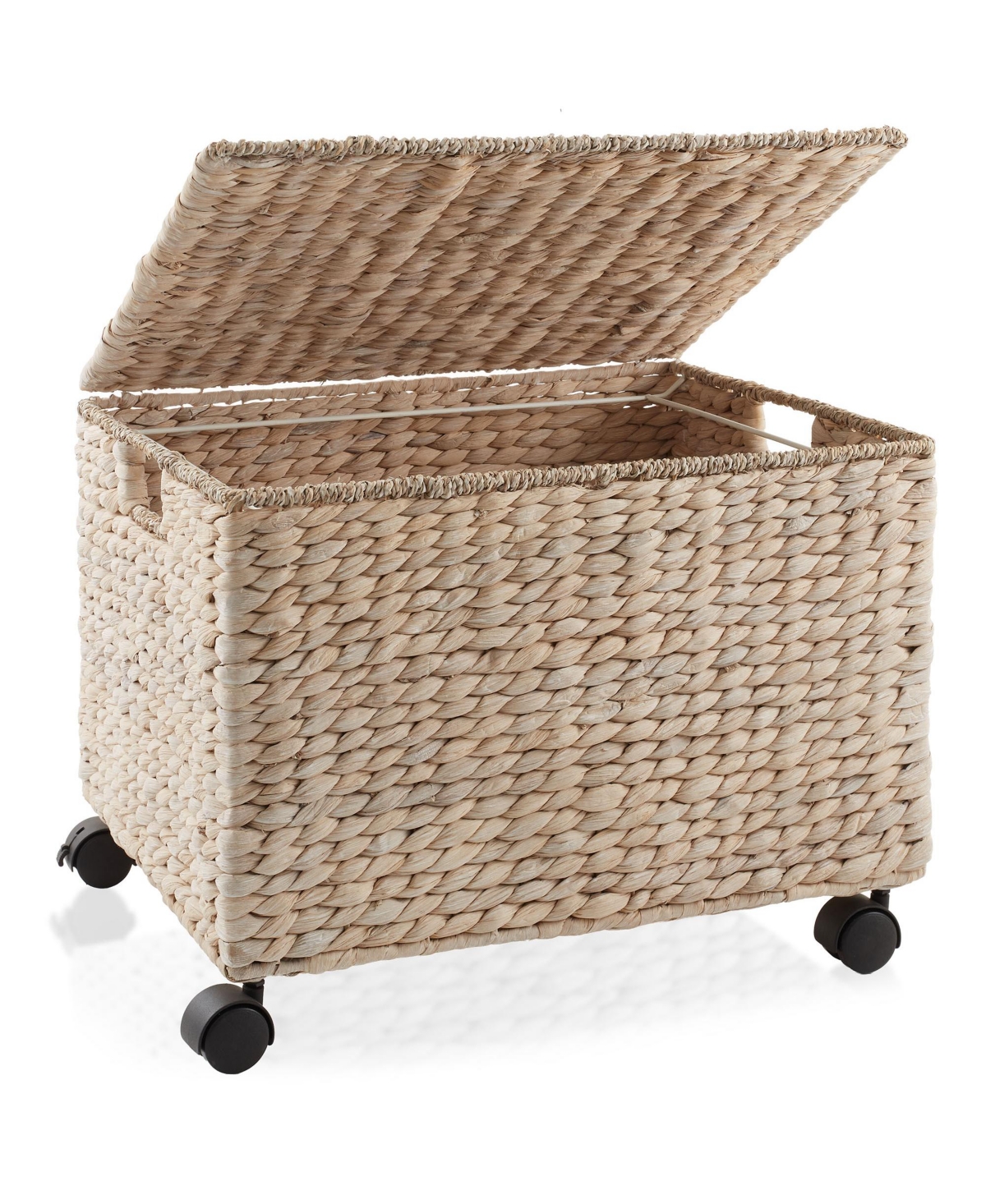 Casafield Rolling Filing Cabinet, Water Hyacinth Hanging File Folder Organizer, Home Office Storage