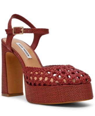 Steve Madden Women's Lexie Woven Two-Piece Platform Sandals - Macy's