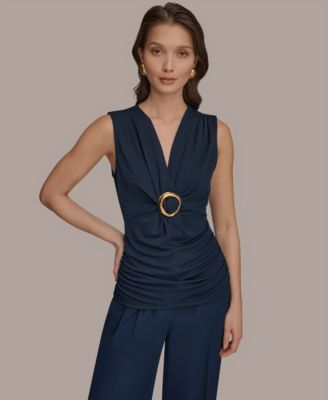 Women's Deep V-Neck Knit Top