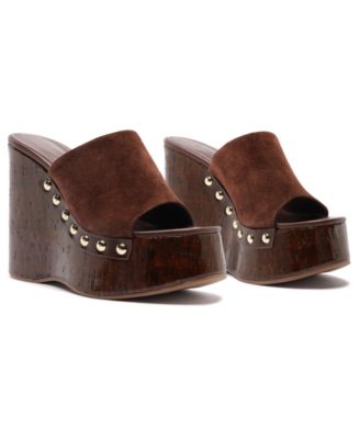 Women's Dalle Studs Slip-On Wedge Sandals