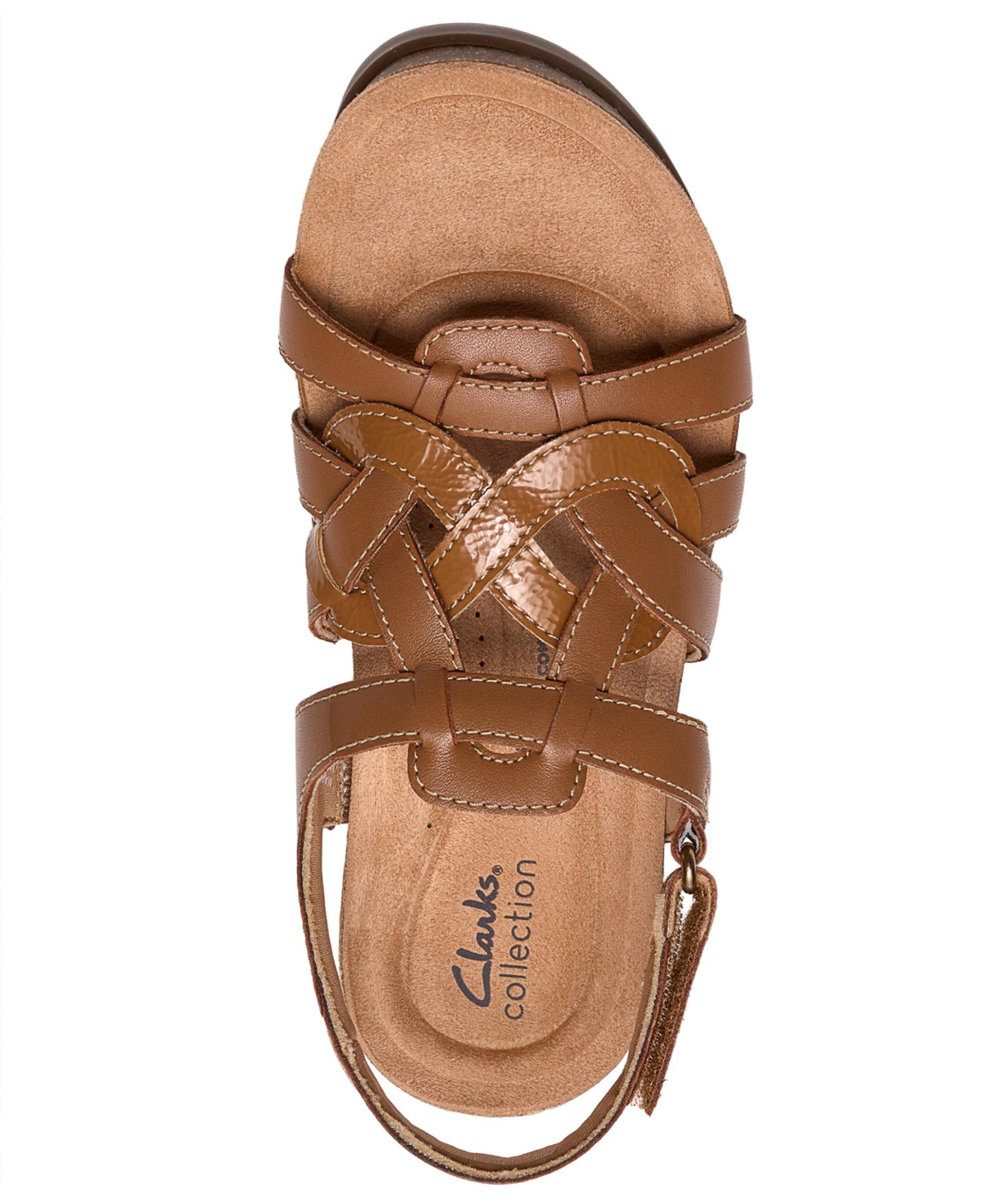 Женские сандалии Clarks Calenne Gracie Round Toe, цвет: Рыжевато-коричневый кожаный — фото 4