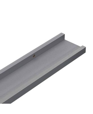 Wall Shelf Set of 4 Gray MDF 31.5x3.5x1.2 in Wall mounting