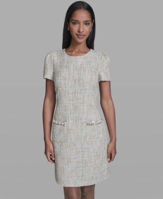 Women's Sequined Textured Crewneck Dress