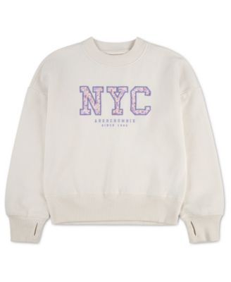 Girls' NYC Floral Crewneck Sweatshirt