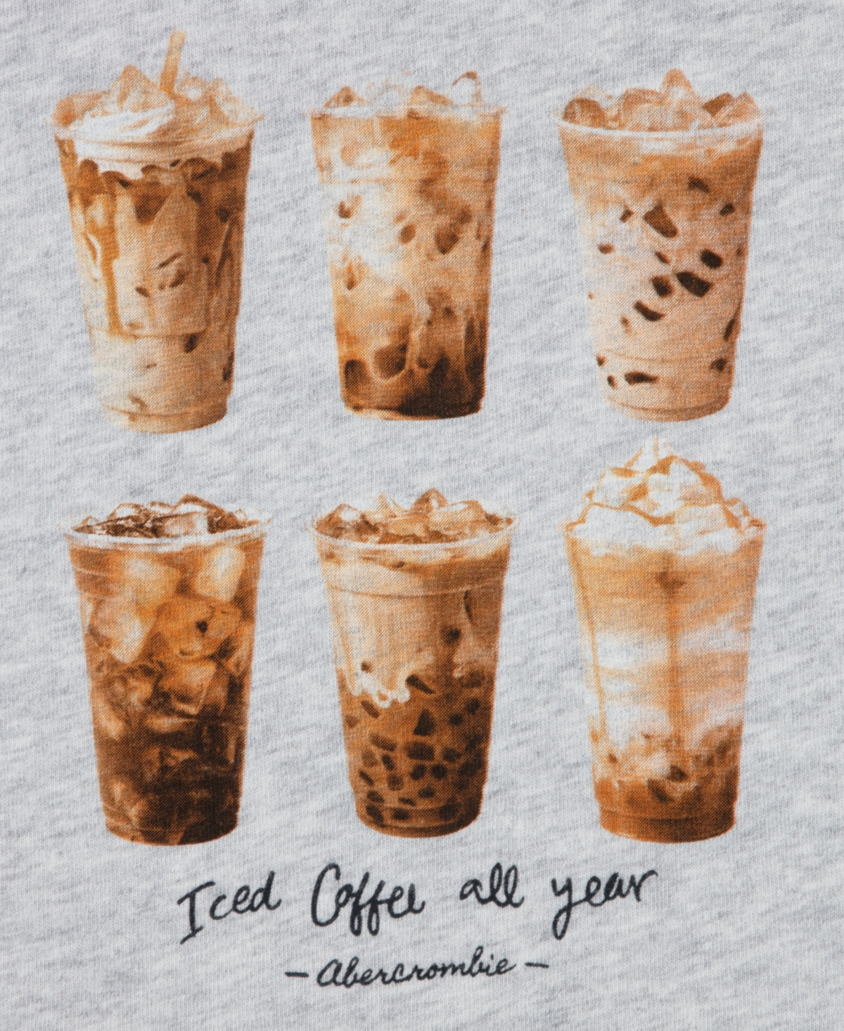 abercrombie kids Girls' Iced Coffee Classic Crewneck T-Shirt