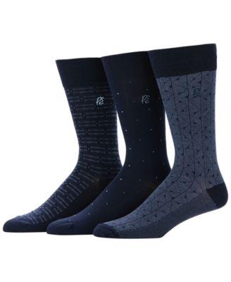 Men's Patterned Rib Mix Socks, 3-Pack