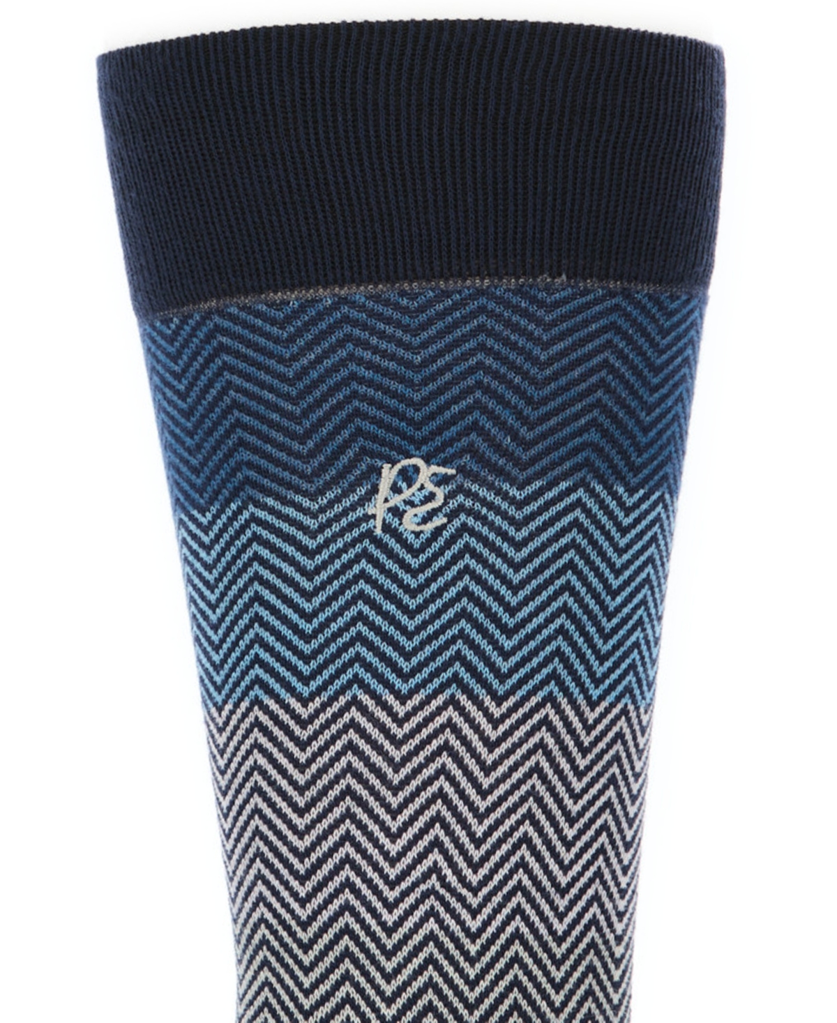 Perry Ellis Portfolio Men's Patterned Chevron Block Crew Socks